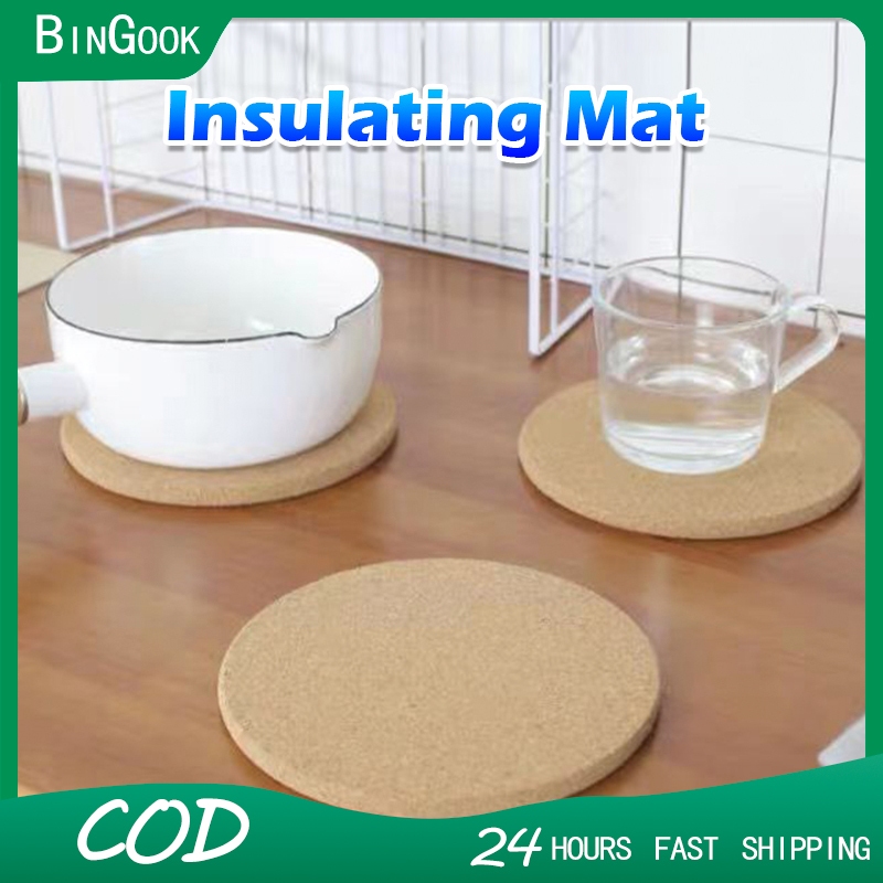 【Fast Delivery】1Pc Square Natural Cork Plain Coaster Coffee Tea Cup Mat ...