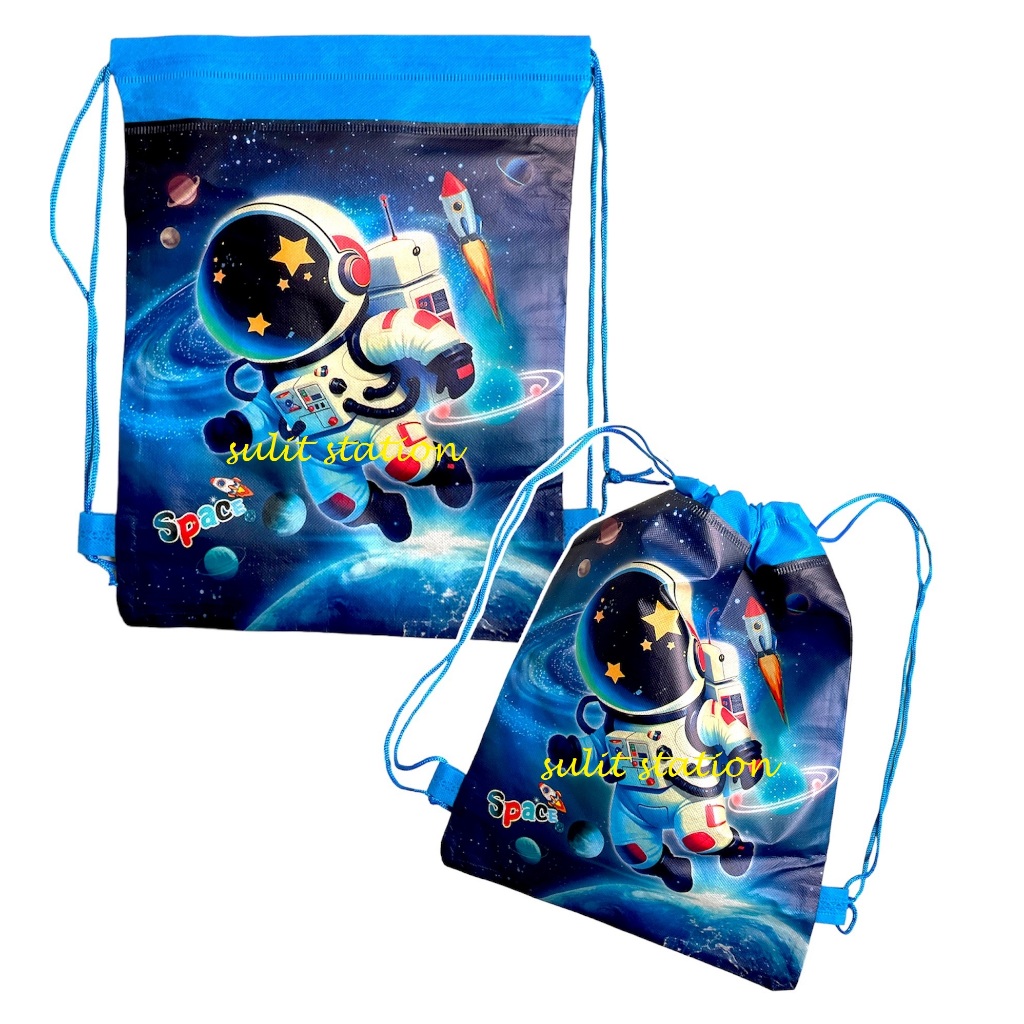 12pcs ASTRONAUT SPACE SKY PARTY DRAWSTRING STRING LOOT POUCH GIFT BAG ...