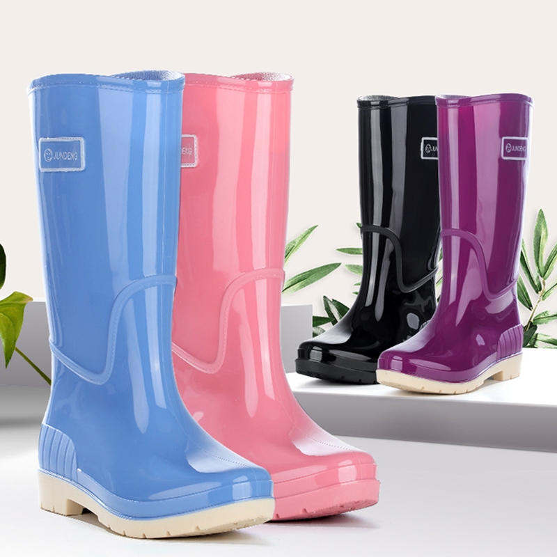 Women's PVC Waterproof High-top Rain Boots | Shopee Philippines