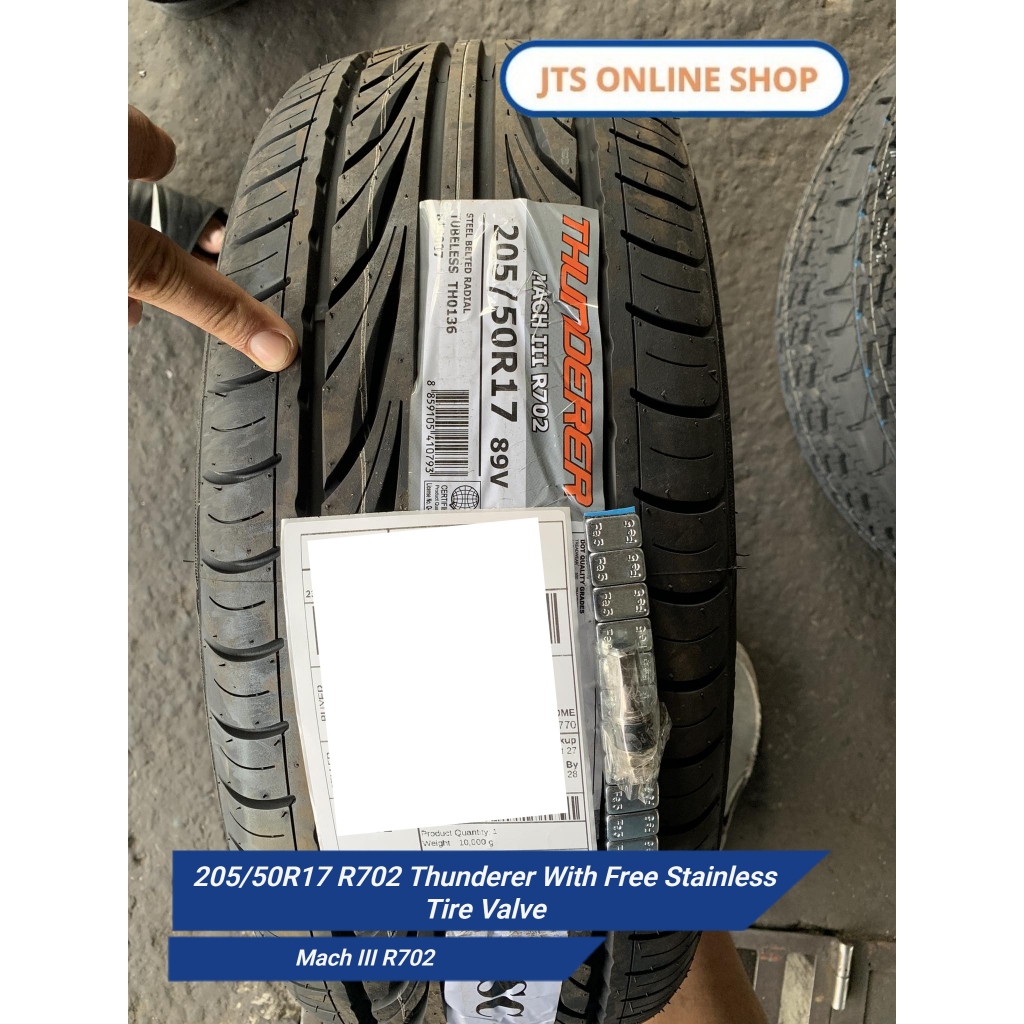 205/50R17 R702 Thunderer With Free Stainless Tire Valve | Shopee ...
