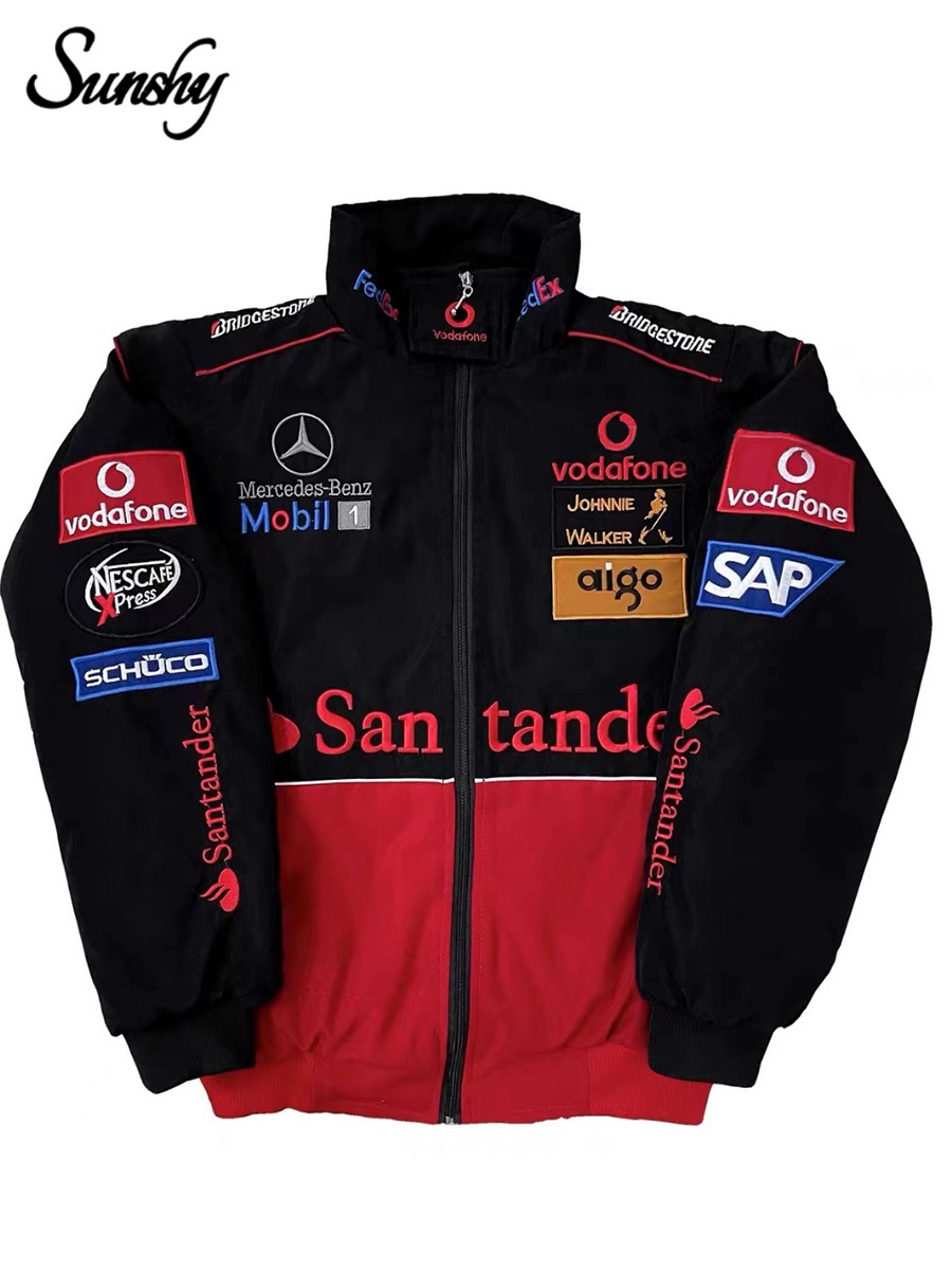 SUNSHY F1 Racing Jacket Embroidery Long Sleeve Retro Motorcycle F1 ...
