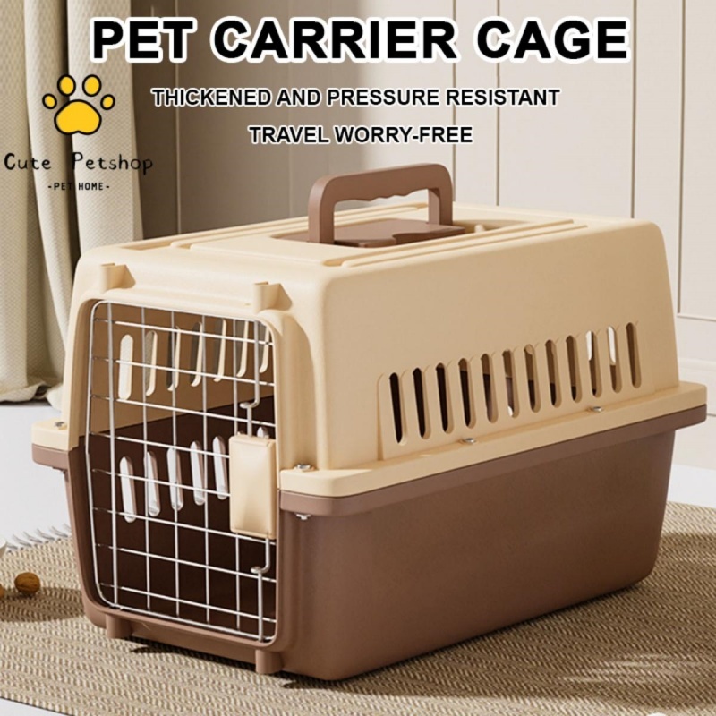 Image showcasing Pet carrier travel cage cat cage dog carrier cat carrier crates airline ...