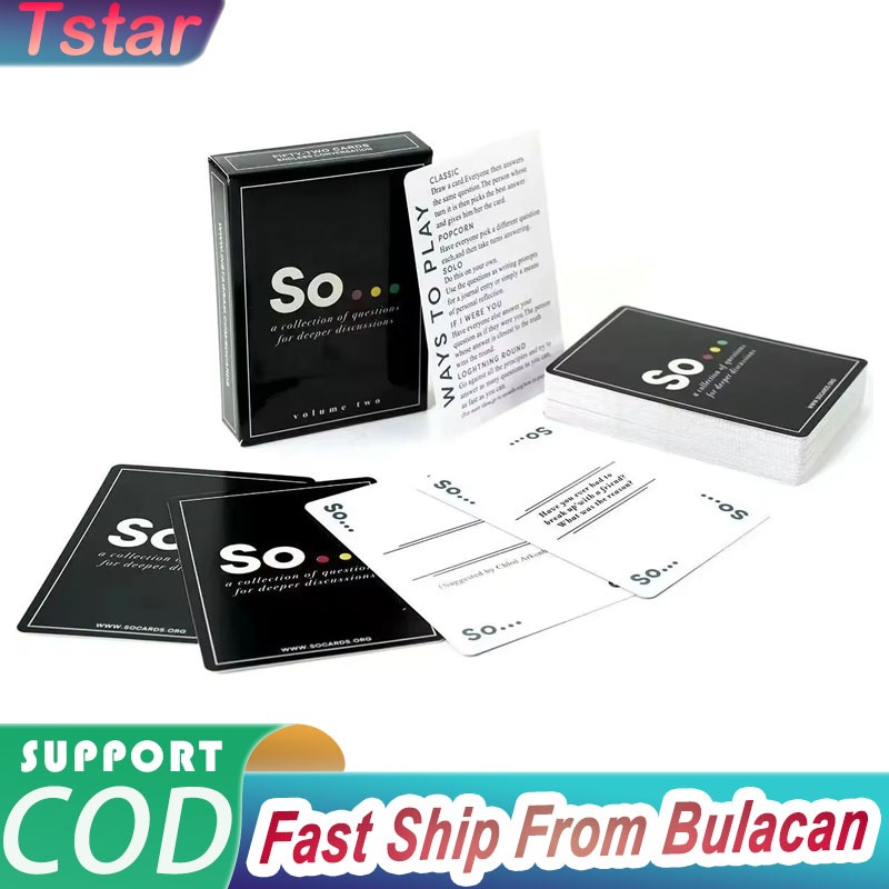 So Cards Deep Conversation Starters Question Card Game for All Occasion ...