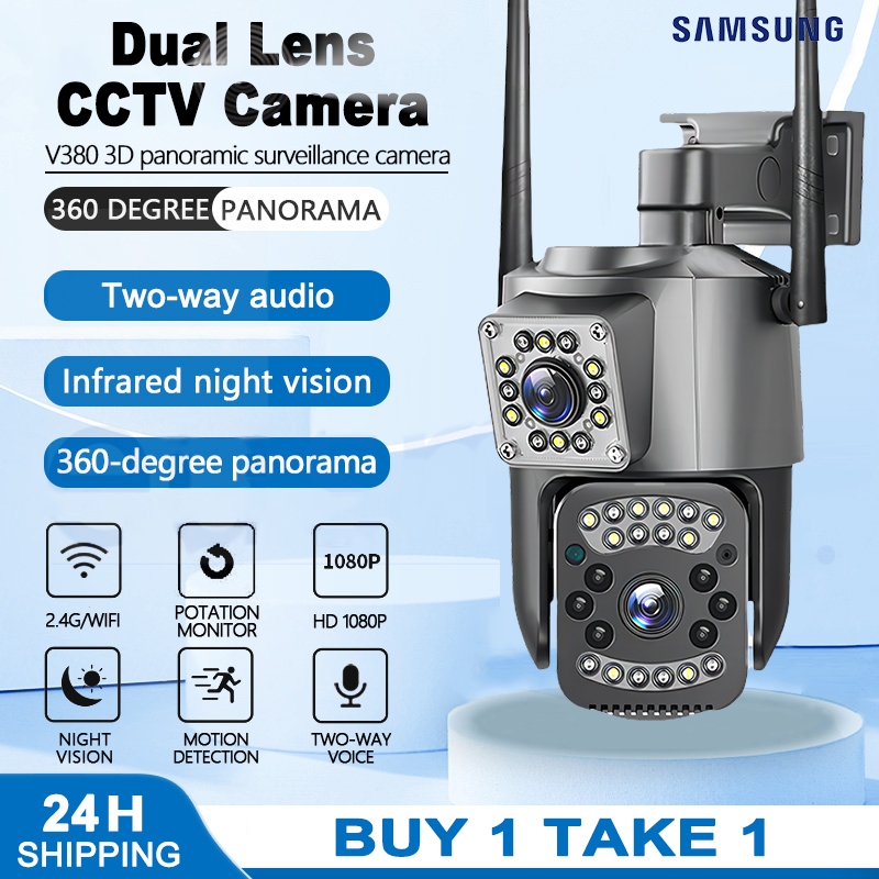 BUY 1 TAKE 1 V380 Pro CCTV Camera Dual Len 360 Rotation 2K Auto ...