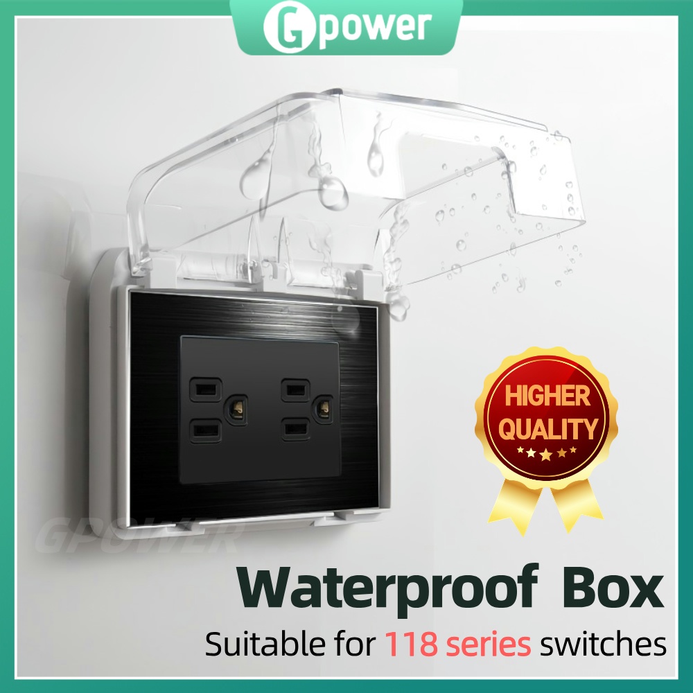 GPower Wall Switch Socket Waterproof Box Self-adhesive Transparent ...