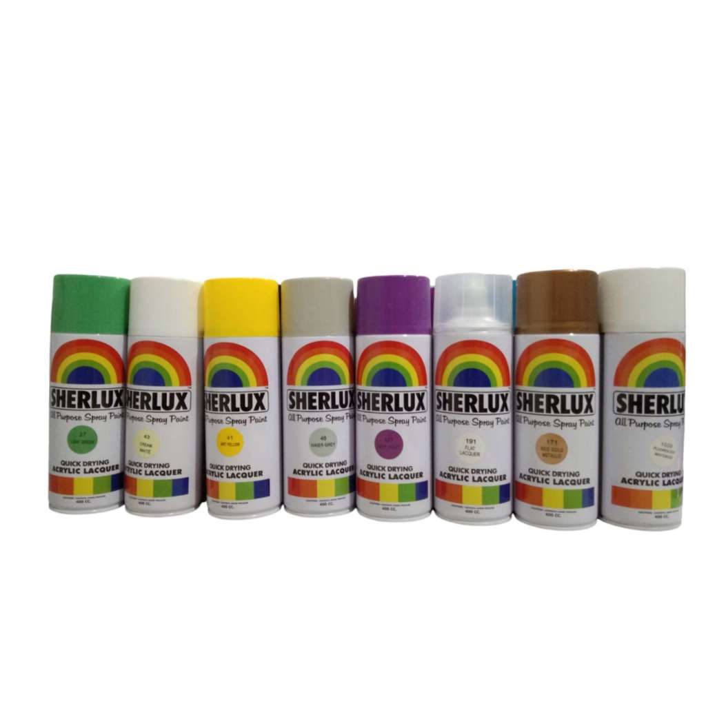 SHERLUX ALL PURPOSE SPRAY PAINT 400cc QUICK DRYING PAINT | Shopee ...