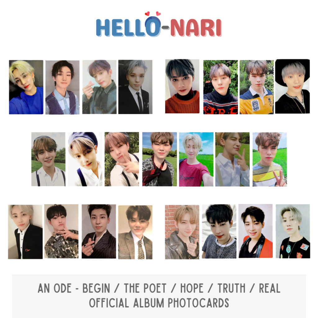 SEVENTEEN An Ode Official Album Photocards - Begin, The Poet, Hope ...