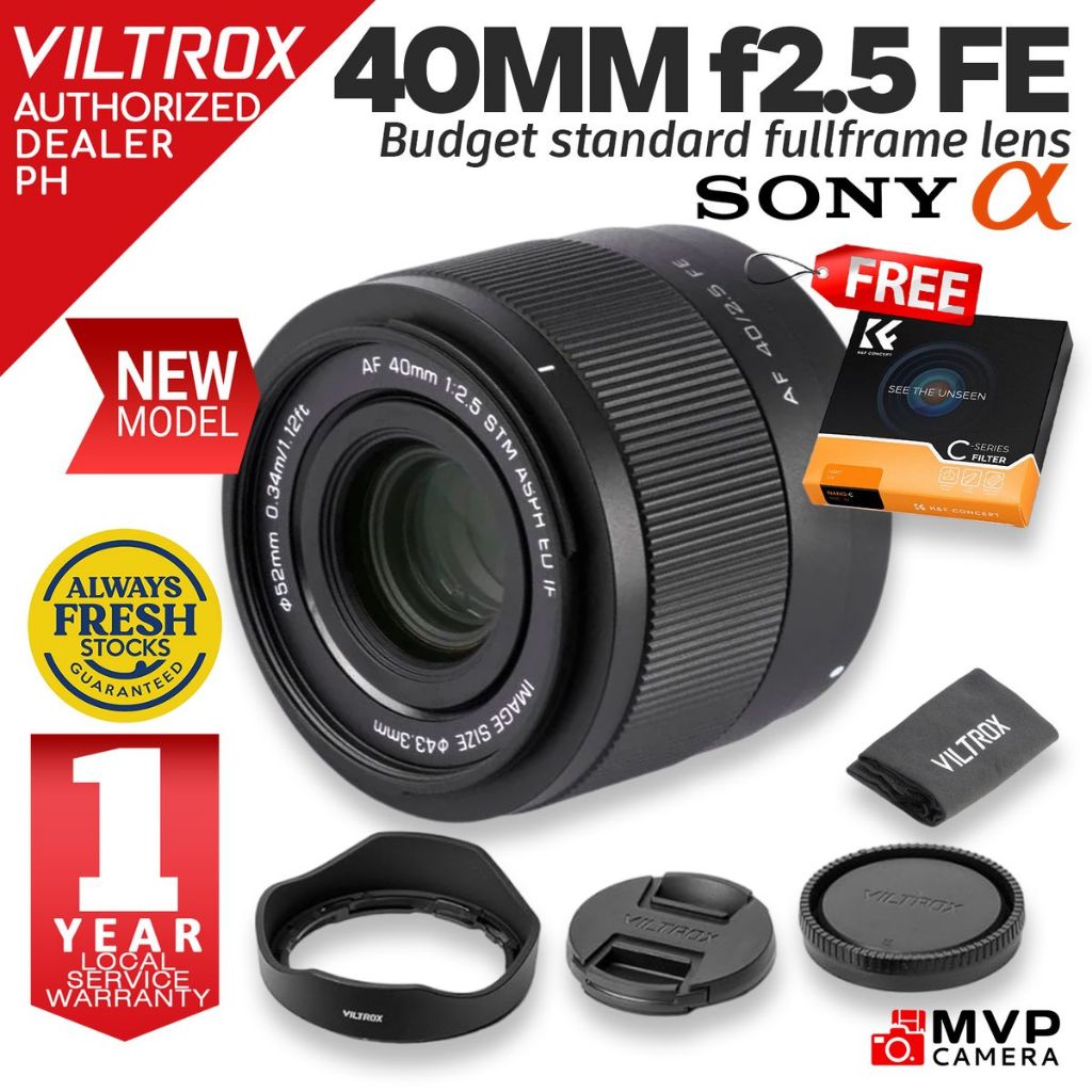 [NEW MODEL] VILTROX 40MM Autofocus Budget Prime AF Lens Sony FE  E-Mount E Mount Fullframe MVP
