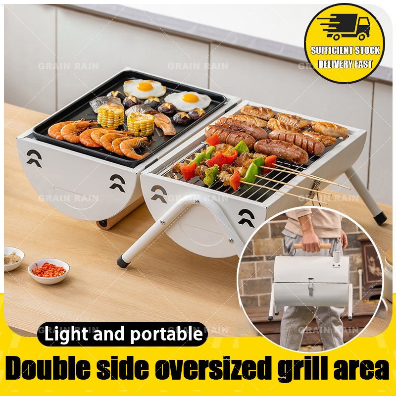 double side barbeque grill Portable grill Outdoor Charcoal Camping ...