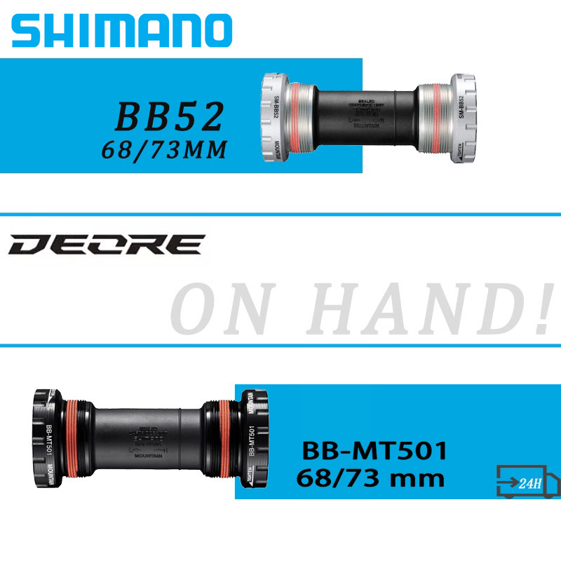 Shimano Deore SM-BB52 Hollowtech II Bottom Bracket – 68/73mm BSA Threaded – MTB