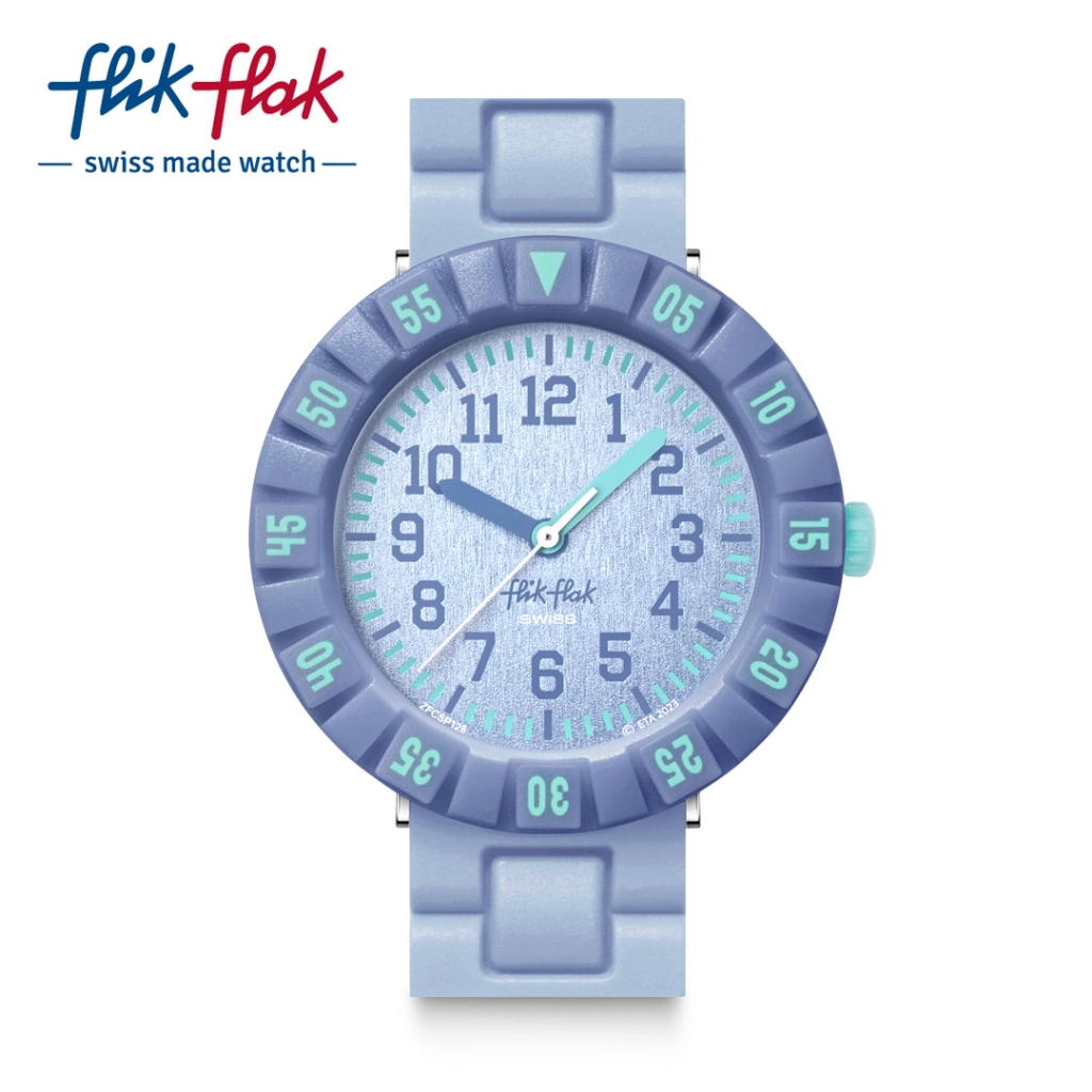 Flik Flak Denimology FCSP128 Blue Silicone Strap Watch | Shopee Philippines