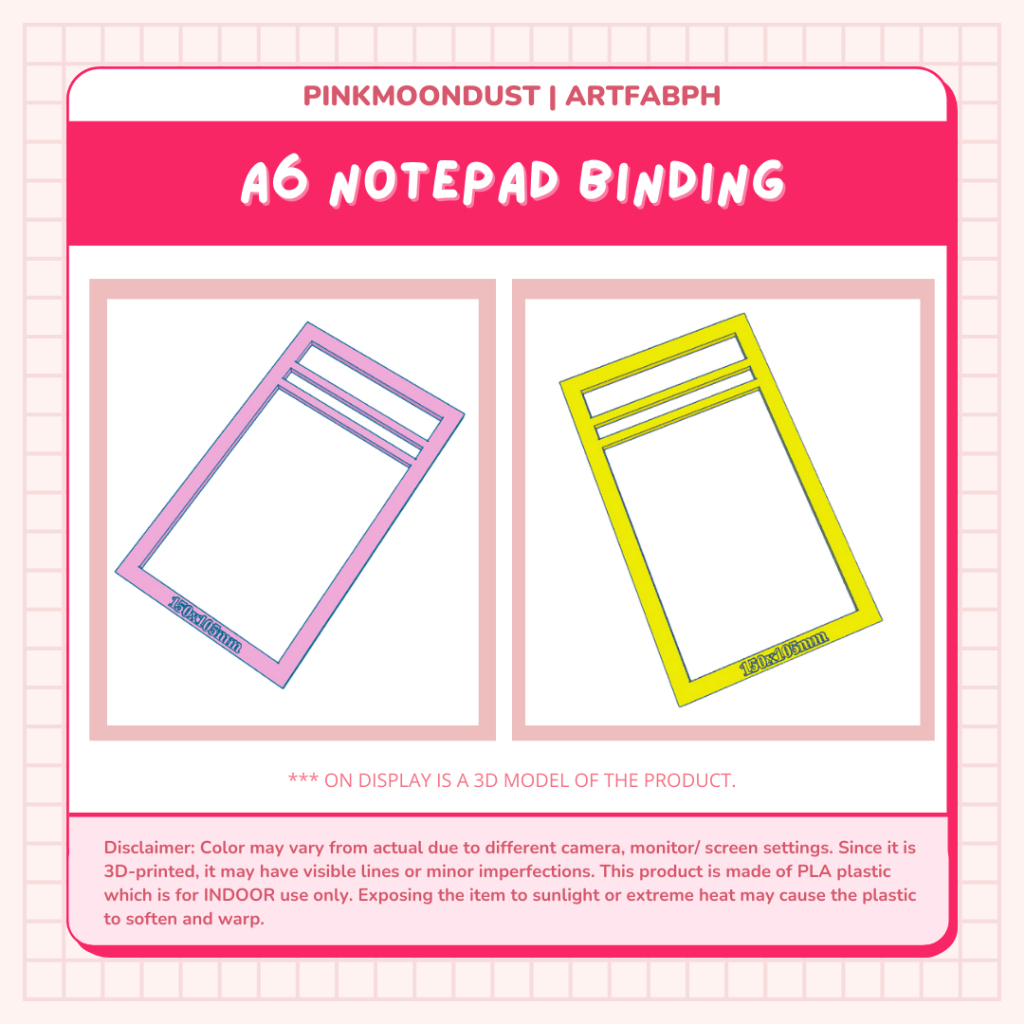 [ArtFabPH] A6 Notepad Binding Tool | Notepad Bookbinder Guide Stencil ...