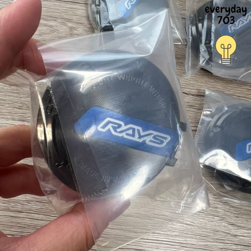 RAYS Center Cap Set - Gram Rites Blue/Black Chrome, Set of 4 GRCAP ...