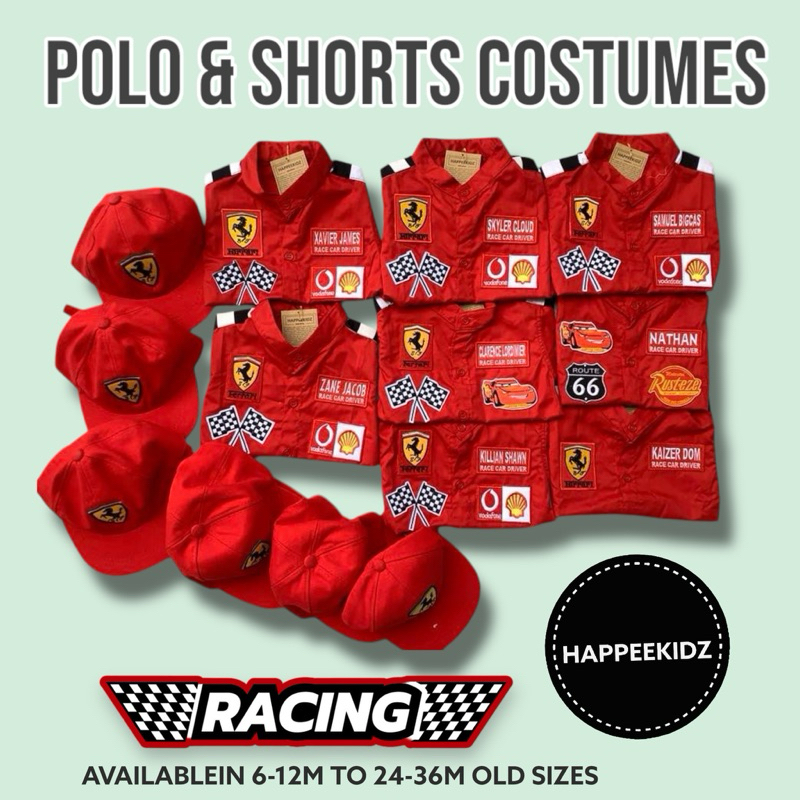 RACING CARS COSTUME TERNO | Shopee Philippines