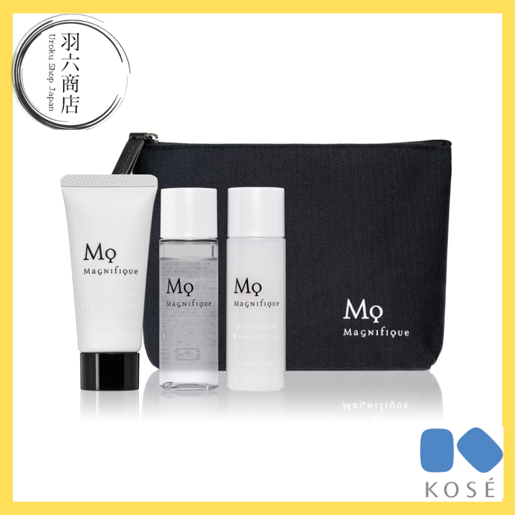 KOSE Magnifique Men's Face Wash 130g, Black Clay Wash 140g, removes oil
