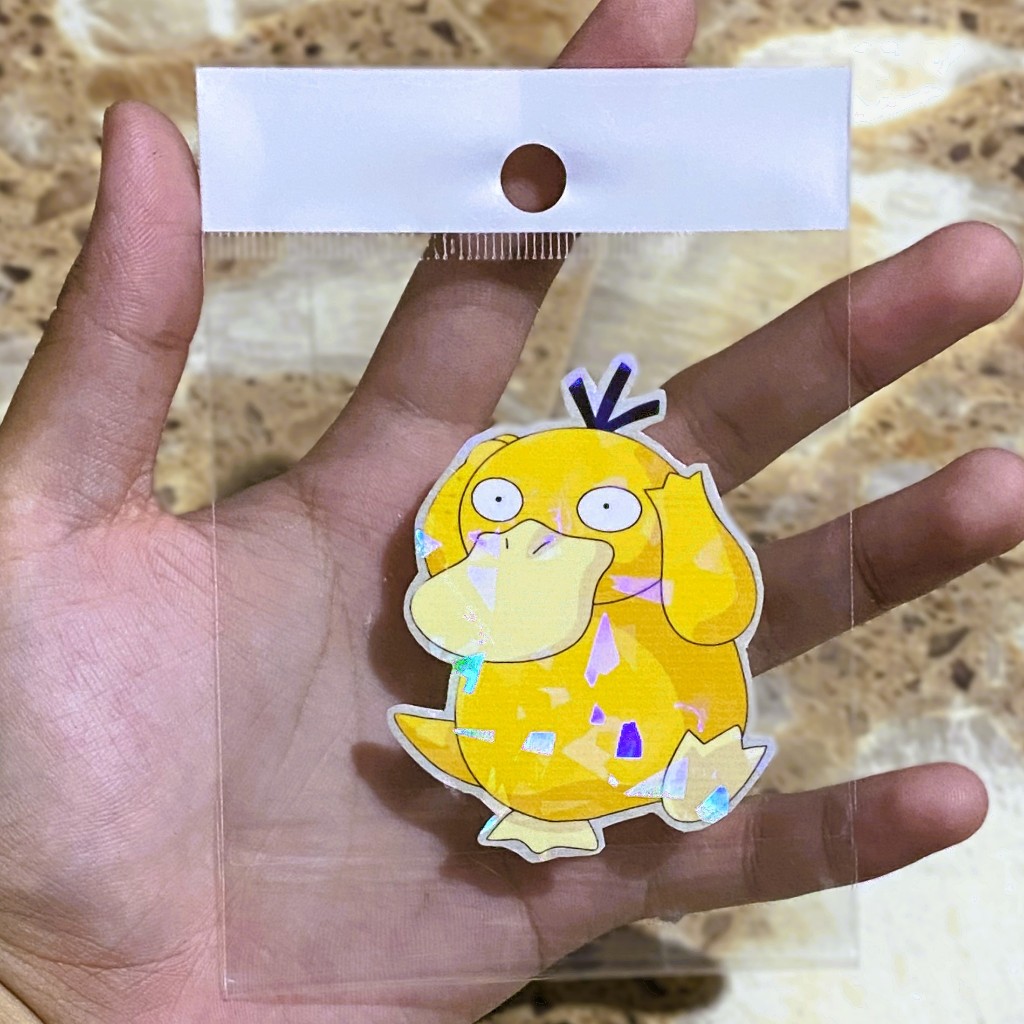 sticker pokemon psyduck anime decals waterproof stickers decal laptop