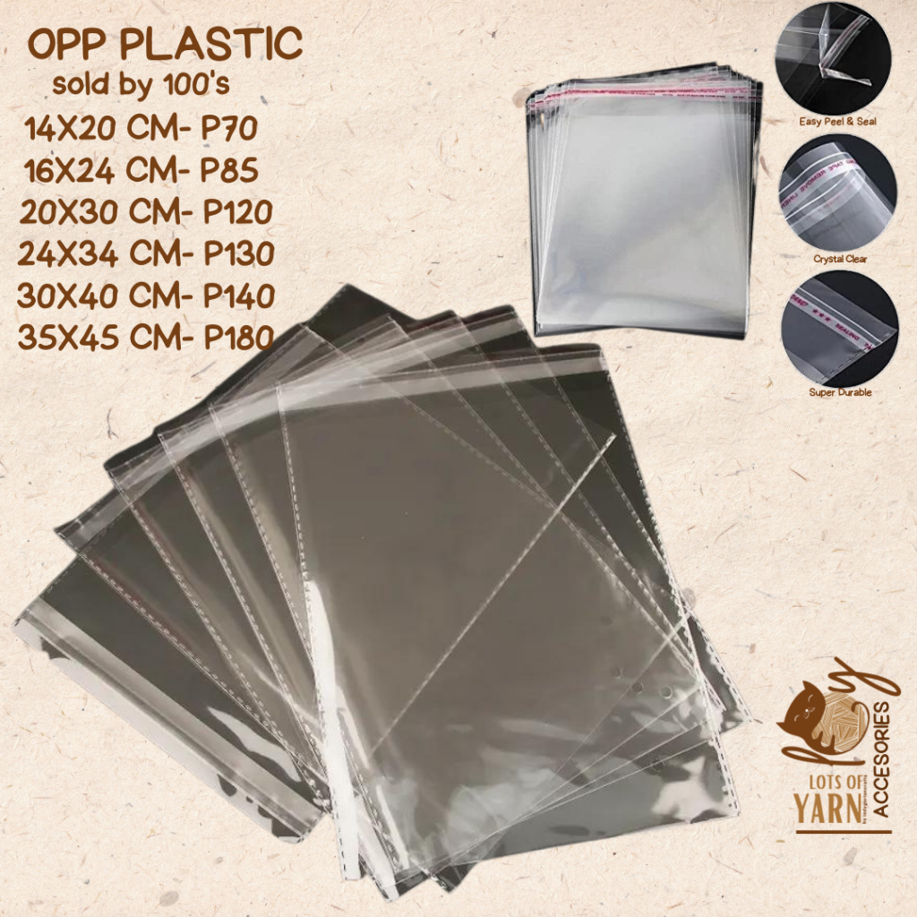 OPP PLASTIC WITH ADHESIVE | Shopee Philippines