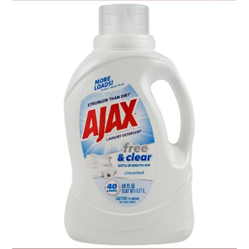 Ajax Laundry Liquid Detergent Free &amp; Clear Unscented 1.77L | Shopee ...