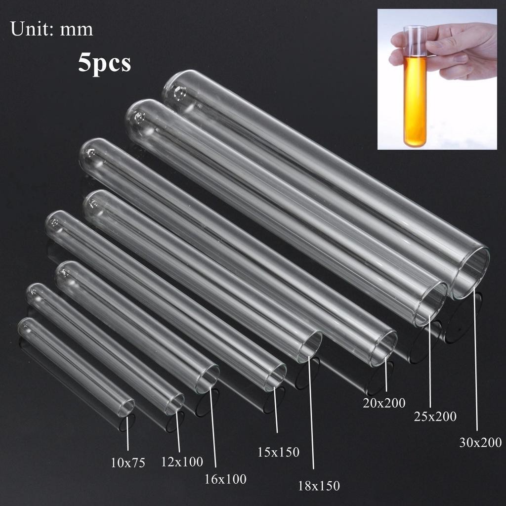 MT- 5 pcs per order Test Tube Borosilicate glass Rimless | Shopee ...