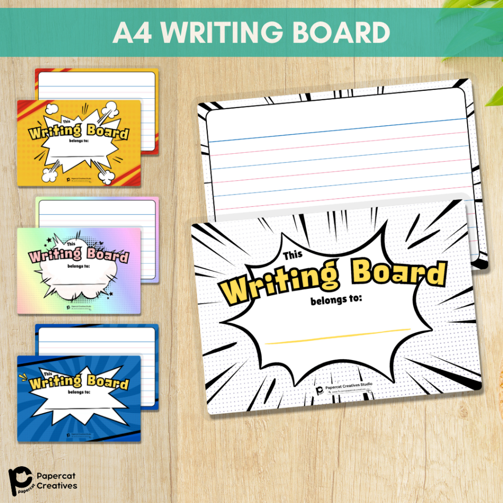 [WRITING] Board A4 Laminated for Kids Toddler Preschool Comics Manga ...