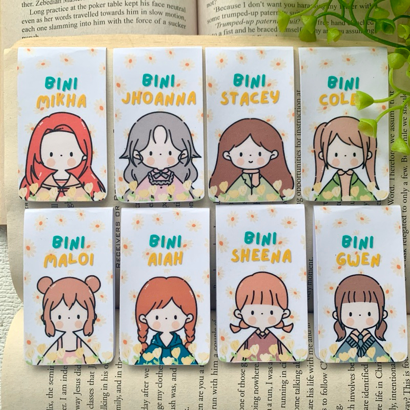 BINI Chibi Inspired Magnetic Bookmarks | Kityartistic Shop | Shopee ...