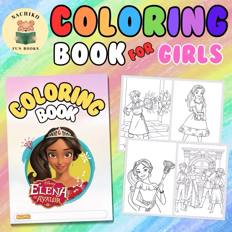 ELENA OF AVALOR DISNEY PRINCESS COLORING BOOK SACHIKO FUN BOOKS