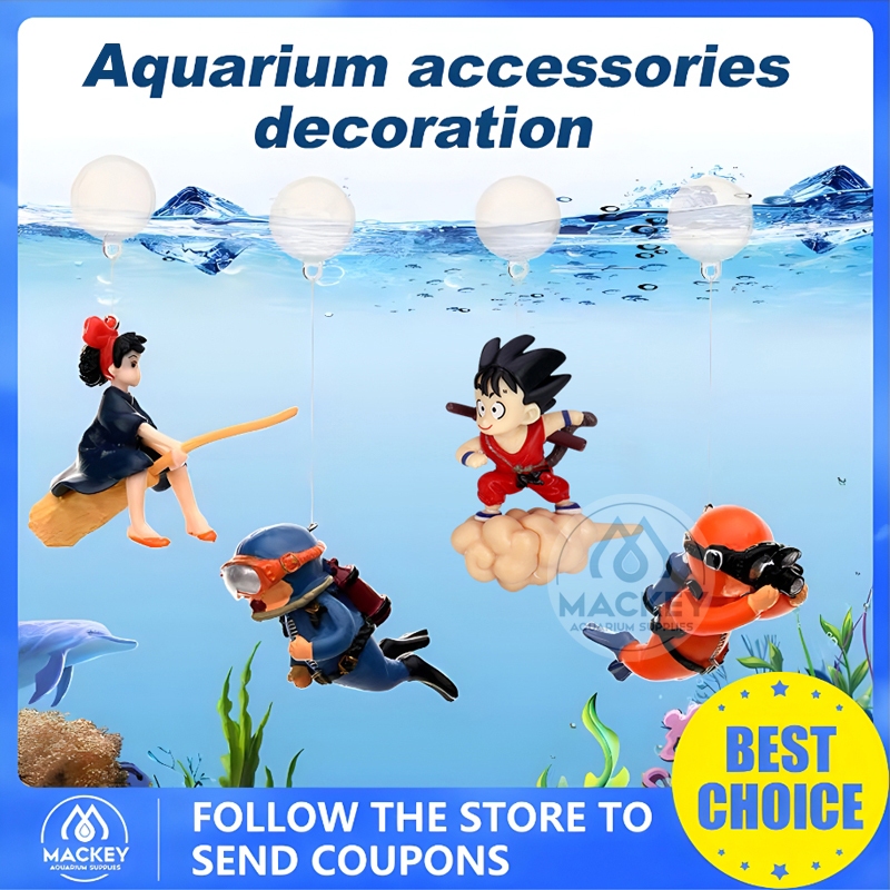 1/2pc Aquarium accessori Simulated Diver Aloating Aquarium Decor