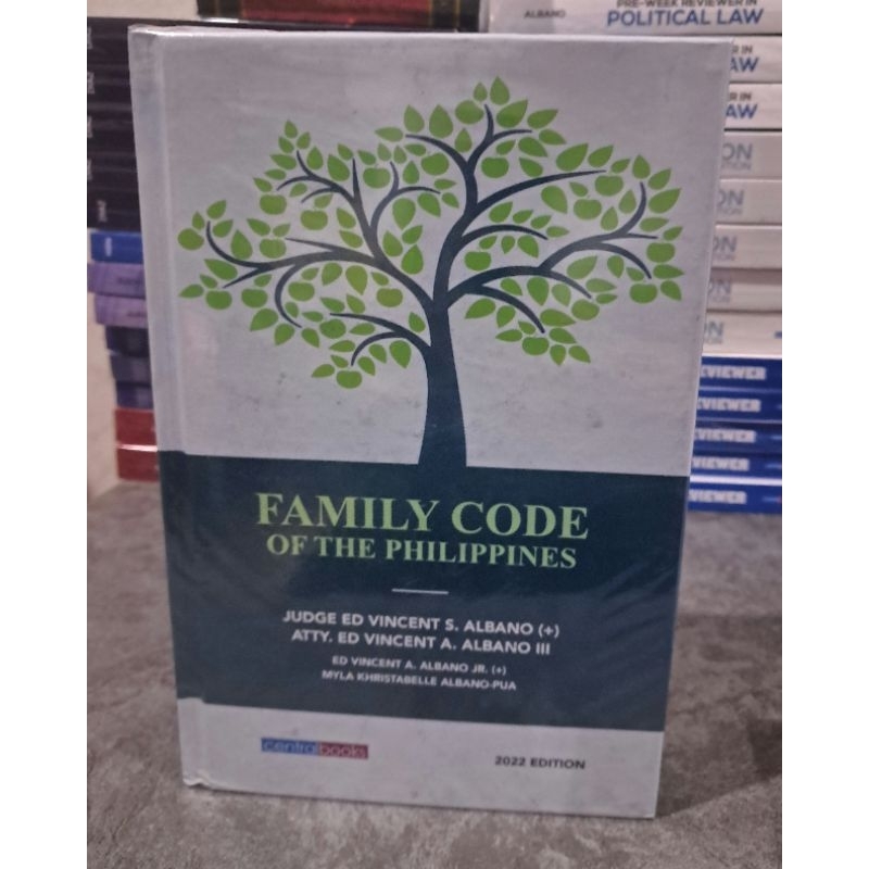 FAMILY CODE OF THE PHILIPPINES 2022c By Judge Albano Hardcover Original ...