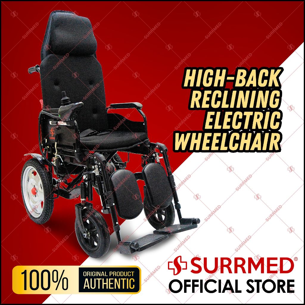 SURRMED Highback Reclining Electric Wheelchair Electric Powered,16