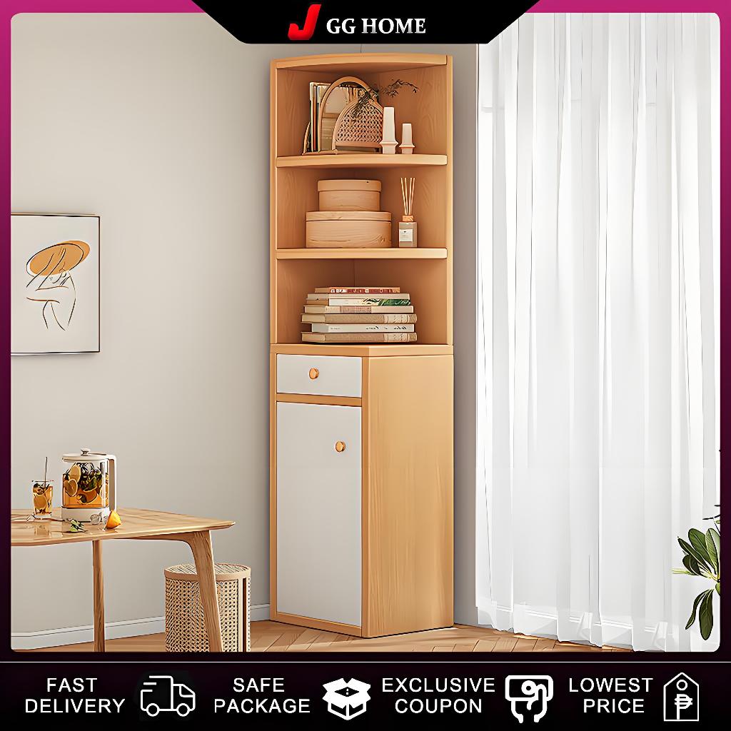 JGG Corner Floor Triangle Rack Living Room Corner Storage