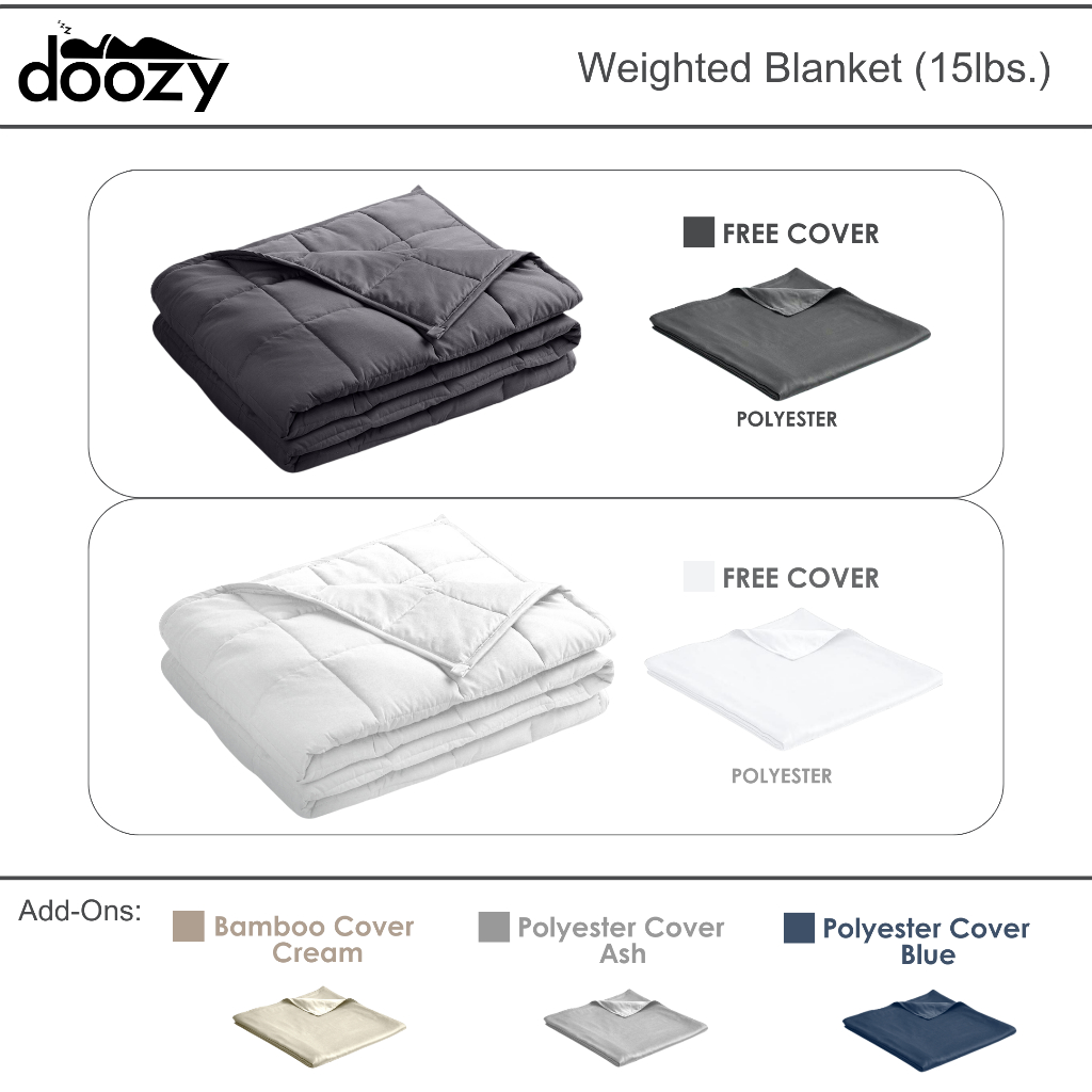 Doozy 15LBS Weighted Blanket with FREE Polyester Cover 60 x 80 Shopee Philippines