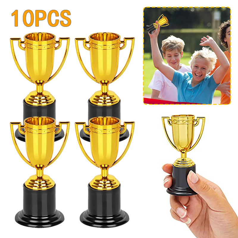 10pcs Mini Gold Award Trophy Cup 4 Inch Plastic Trophies for Party ...