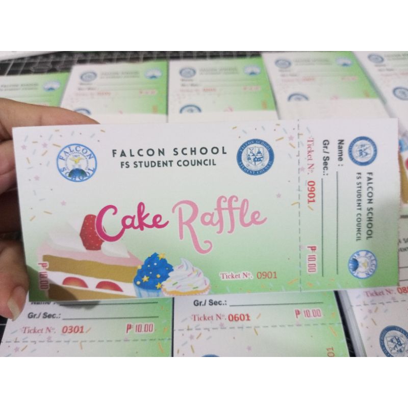 EASY TEAR / 100pcs RAFFLE TICKET Personalized/ CUSTOMIZED / STUB ...