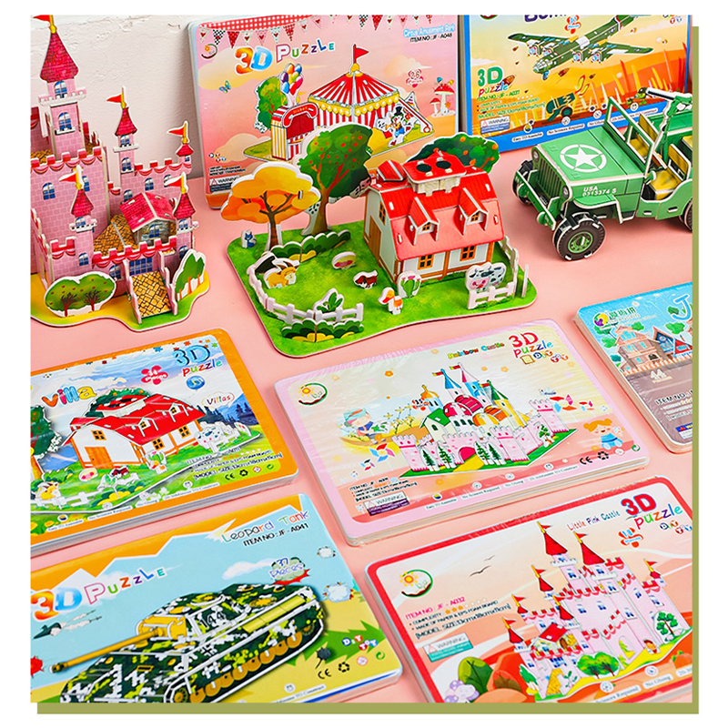 Children 3D Puzzle For kids diy Handmade Model Assembling Toy Early ...