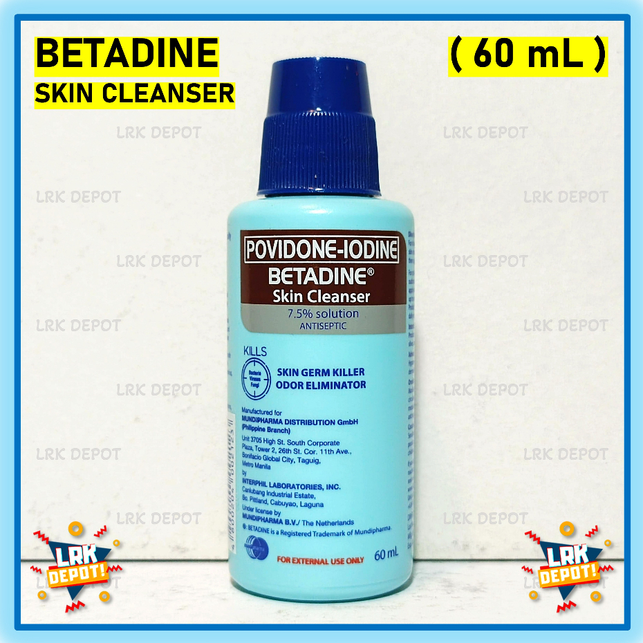 BETADINE (Povidone Iodine) 7.5 Antiseptic Skin Cleanser Solution 60 mL