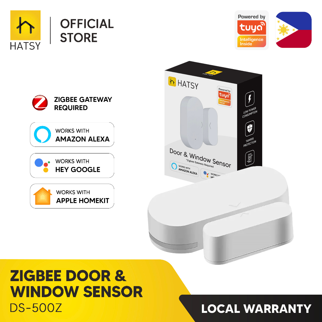 HATSY ZIGBEE DOOR & WINDOWS SENSOR, BATTERY OPERATED, ZIGBEE GATEWAY REQUIRED Shopee Philippines