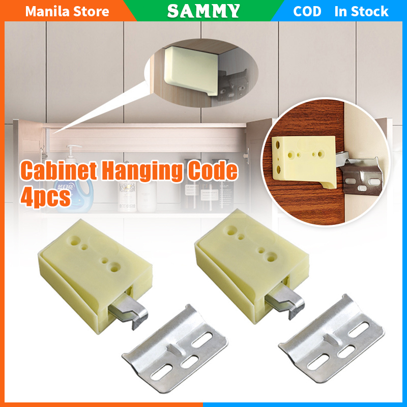 4pcs Wall Hanging Brackets Plastic Shell Metal Sheet Bracket with Cover Shopee Philippines