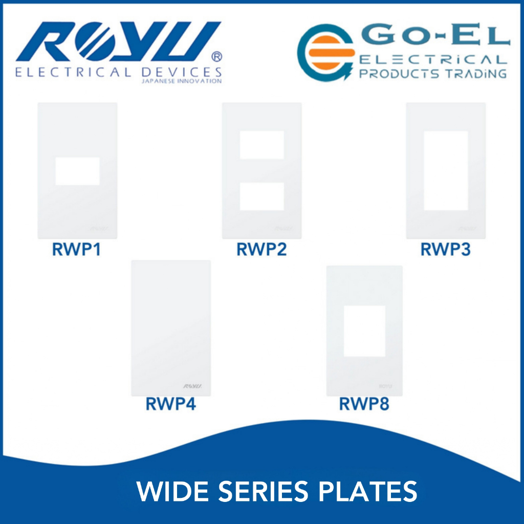 ROYU Wide Series Plates (1 Gang, 2 gang, 3 Gang, Blank Plate, Universal ...