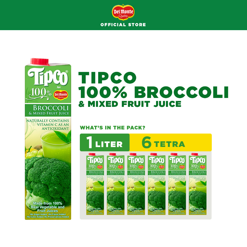 TIPCO 100 Broccoli & Mixed Fruit Juice with Powerpack Health Benefits