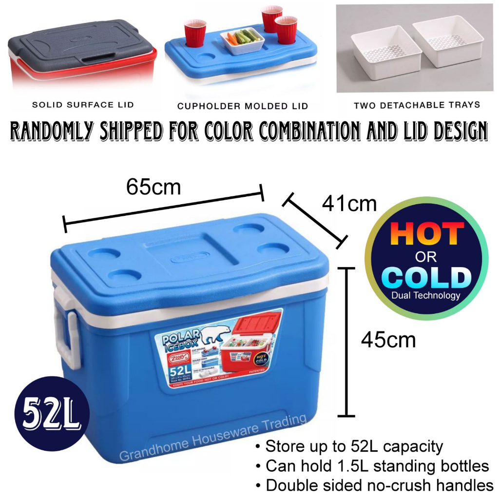 ZOOEY COOLER BOX 52LITERS / POLAR ICE BOX / ICE CHEST / INSULATED