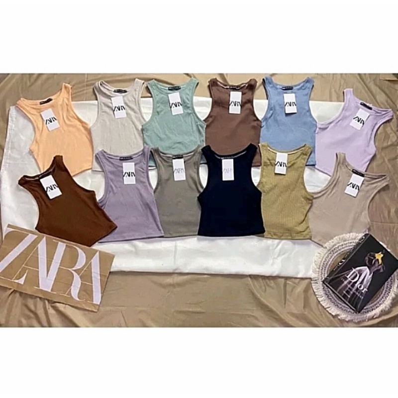 RACERBACK CROPTOP ZARA Tops with TAGS and ETIKETA Cotton Knitted ...