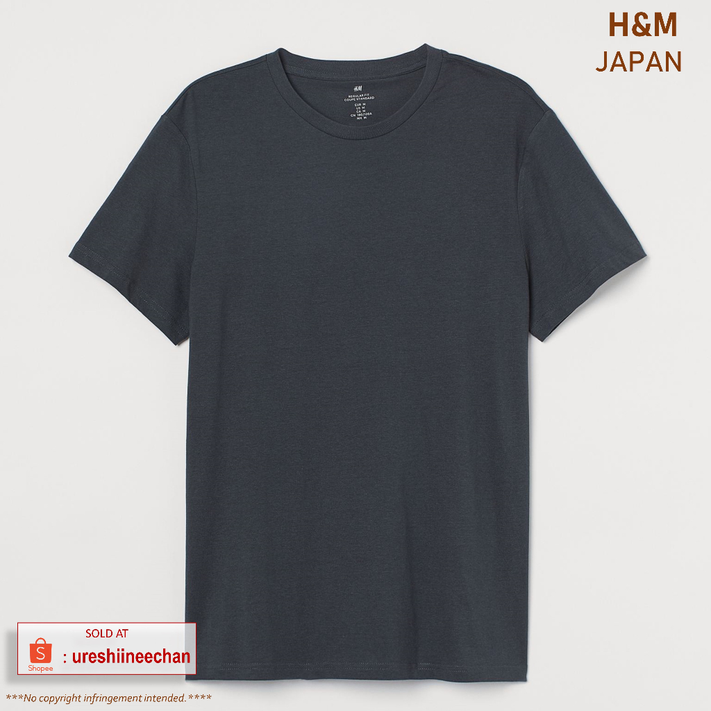 H M Japan regular fit round neck T shirt Available in SMALL size only Shopee Philippines