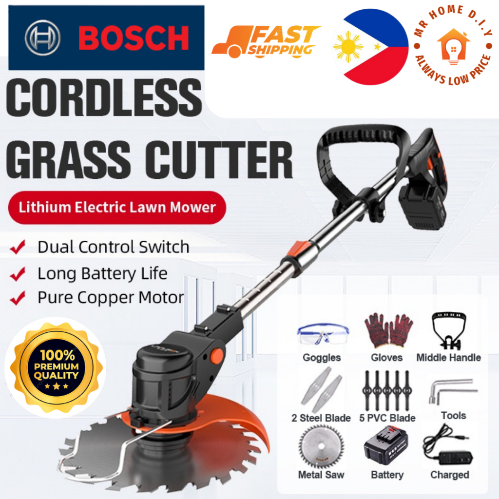 BOSCH 388v Powerful Electric Cordless Grass Cutter Rechargeable Lithium