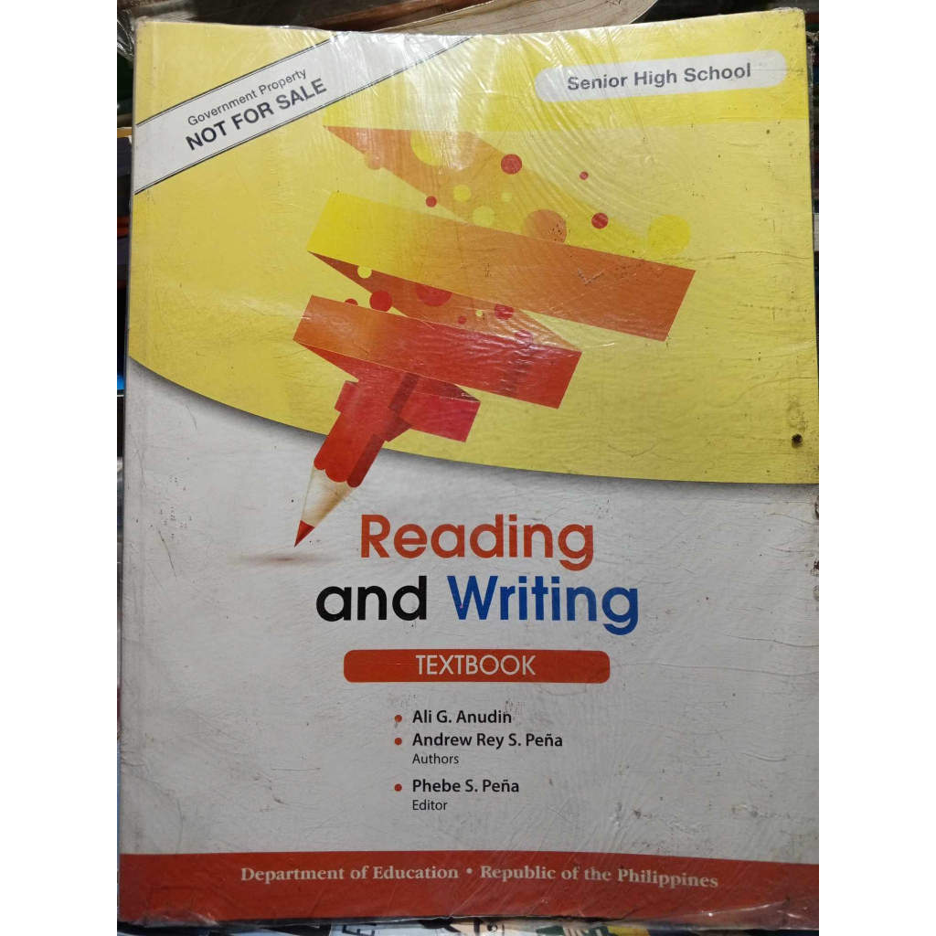 Reading and Writing (Textbook) SHS Shopee Philippines