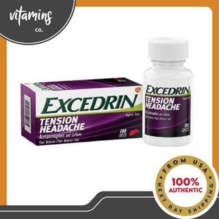 Excedrin Tension Headache Relief Caplets Without Aspirin for Head, Neck and  Shoulder Pain Relief - 100 Count