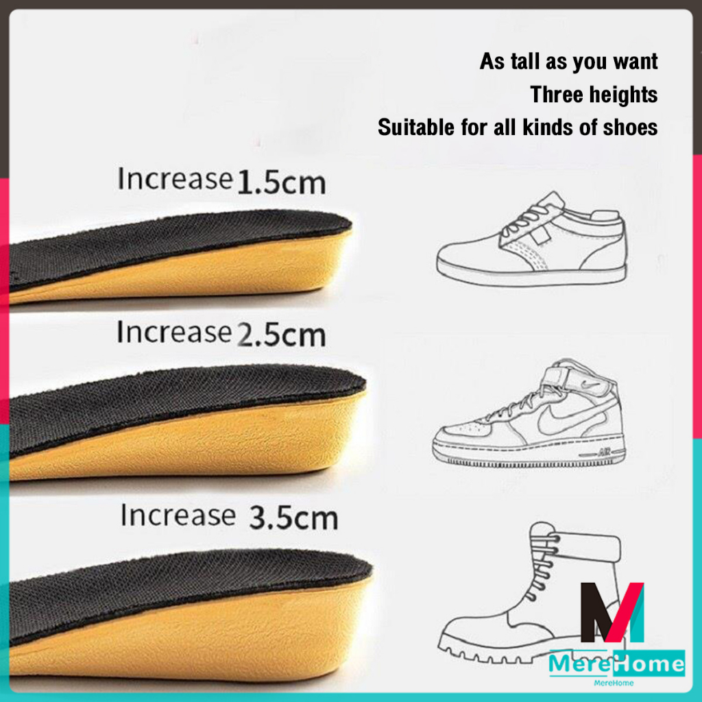 1.5 cm/2.5 cm/3.5 cm Height Increase Insoles Unisex Invisible ...