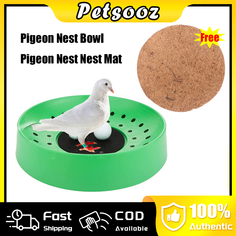 Green Pigeon Nest Bowl Plastic Bird Egg Basin for Pigeons Quails
