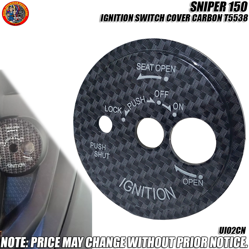 SNIPER 150 IGNITION COVER T-5538 GLOSSY-CARBON / GARNISH KEY COVER FOR ...