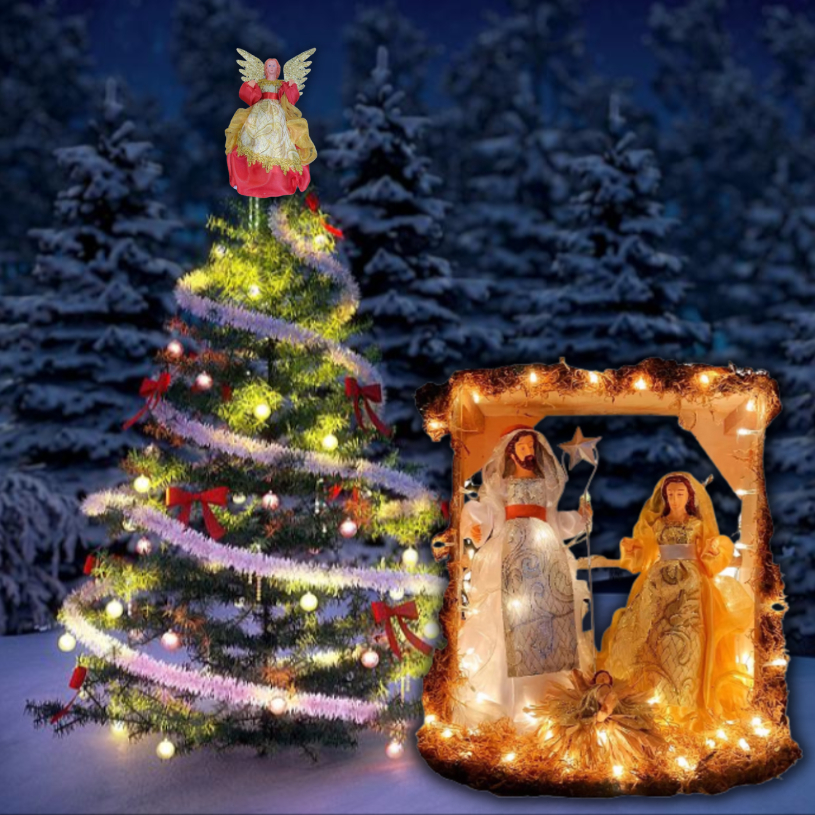Christmas belen set,house with lights,christmas decorations belen ...