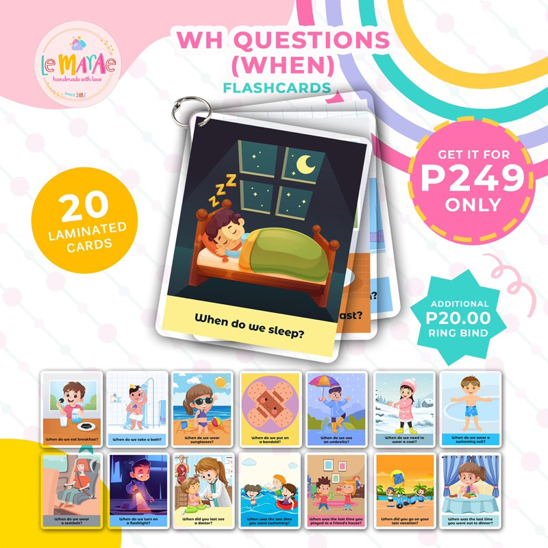 WH HOW QUESTIONS SPEECH THERAPY FLASHCARDS Laminated Educational ...